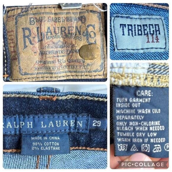 Ralph Lauren Blue Label Jeans Tribeca 114 Medium Dark Wash Women’s Size 29 Y2K - Picture 8 of 9